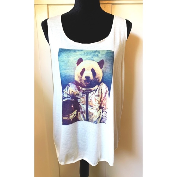 Tops - Astronaut Panda tank top